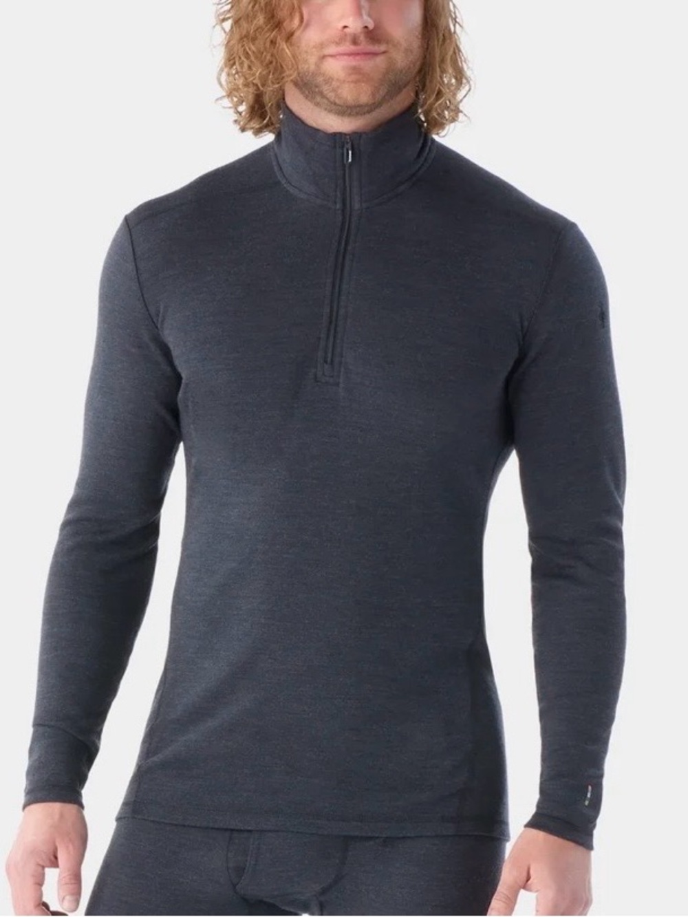 Smartwool Thermal Merino 250 Quarter Zip Baselayer Men’s S Charcoal Gray Hiking